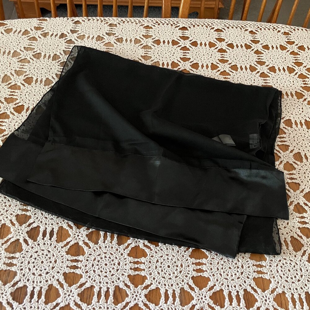 New with Tag A. Brod Fashion Accessories Black Sheer Scarf India